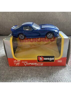 Vintage Burago Dodge Viper GTS Coupe 1/43 Diecast Car Code 4115